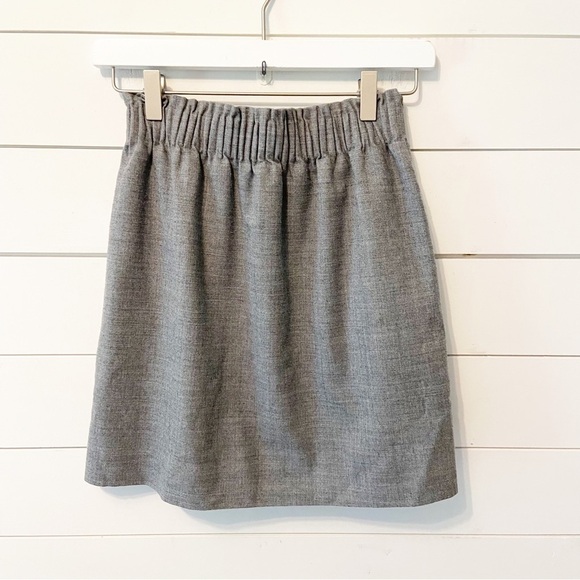 J.Crew | Gray Wool Blend Mini Skirt Size 00 - Picture 4 of 8